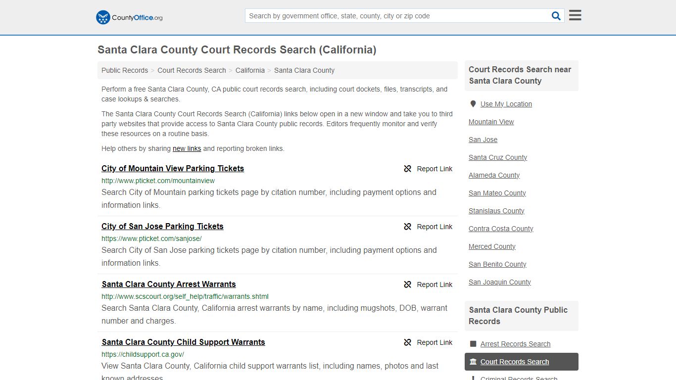 Court Records Search - Santa Clara County, CA (Adoptions, Criminal ...